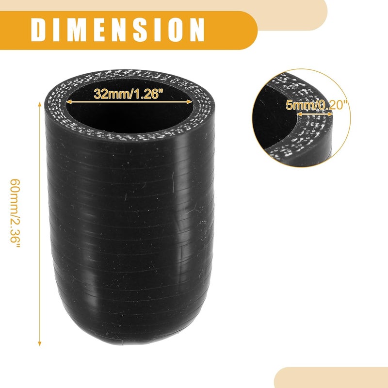 Partuto 1Pc 32mm 1.26" ID Universal Silicone Coolant Cap Intake Vacuum Hose End Plug - Car for Coolant Heater Bypass Vacuum Water Port - Silicone Black - Image 4